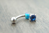 Sapphire Blue Rook Earring Daith Piercing Eyebrow Ring