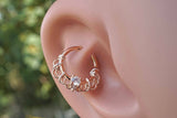 16 Gauge Rose Gold Daith Rook Hoop Ring Daith Septum Hoop