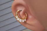 Gold Daith Earring Rook Earring Hoop Gold Clicker