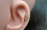 Cross Rose Gold Tragus Earring Piercing 16g