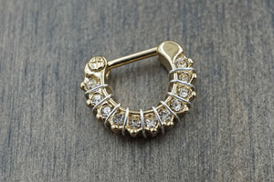 16 Gauge Gold Daith Hoop Clicker Septum Clicker Daith Hoop