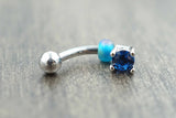 Sapphire Blue Rook Earring Daith Piercing Eyebrow Ring