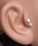 Circle Silver Cartilage Earring Piercing 16g