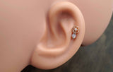 Flower Rose Gold Tragus Earring Piercing 16g