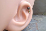 Brown Sandalwood Wood Cartilage Earring Tragus Helix Piercing