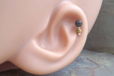 Black Ebony Wood Cartilage Earring Tragus Helix Piercing