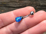 Blue Opal Belly Ring