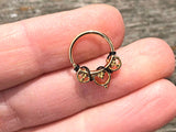 Aeval Celtic Goddess Gold 18g Daith Hoop Rook Hoop Earring Piercing