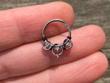 Aeval Celtic Goddess Silver 18g Daith Hoop Rook Hoop Earring Piercing