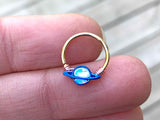 Saturn Septum Ring Gold Daith Piercing Rook Earring Hoop