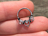 Aeval Celtic Goddess Silver 18g Daith Hoop Rook Hoop Earring Piercing