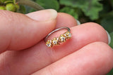 Gold Daisy Boho Cartilage Helix Hoop Ring Gold Rook Daith Hoop