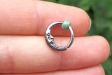 Man in the Moon Silver Daith Earring Rook Piercing Hoop