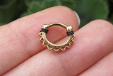 16g Gold Lotus Mandala Daith Earring Clicker Rook Earring Tragus Hoop