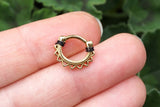 16g Gold Lotus Mandala Daith Earring Clicker Rook Earring Tragus Hoop