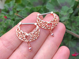 Filigree Heart Rose Gold Nipple Clicker Nipple Ring Nipple Piercing