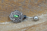 Boho Multi Color Black Opal Belly Button Ring