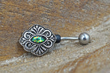 Boho Multi Color Black Opal Belly Button Ring