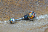 Simple Multi Color Opal Belly Button Ring