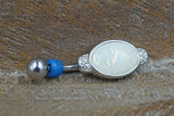 Sparkly White Confetti Belly Button Ring