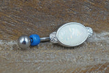 Sparkly White Confetti Belly Button Ring