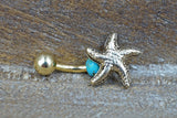 Starfish Gold Belly Button Ring