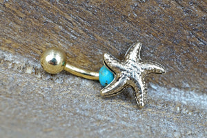 Starfish Gold Belly Button Ring