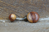 Wood Belly Button Jewelry Ring