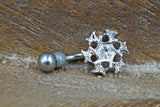 Sparkly Silver Snowflake Belly Button Rings - Winter Belly Button Ring