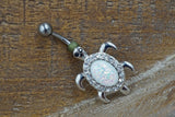 Turtle Opal Belly Button Rings - Gift for Teens - Belly Button Jewellery