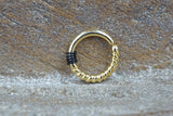 Twisted Tiny Hoop Gold Septum Ring - Gold Daith Piercing - Gold Rook Earring Hoop