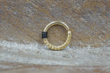 Twisted Tiny Hoop Gold Septum Ring - Gold Daith Piercing - Gold Rook Earring Hoop