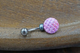 Pink Mermaid Belly Button Ring, Belly Button Jewelry, Short Belly Ring