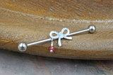 Silver Bow Industrial Barbell 14g Scaffold