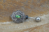 Boho Multi Color Black Opal Belly Button Ring