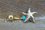 Starfish Gold Belly Button Ring