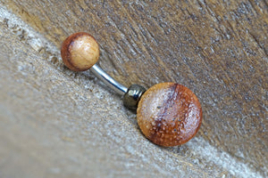 Wood Belly Button Jewelry Ring