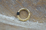 Twisted Tiny Hoop Gold Septum Ring - Gold Daith Piercing - Gold Rook Earring Hoop