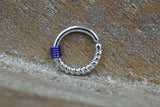 Twisted Tiny Hoop Silver Septum Ring - Silver Daith Piercing - Silver Rook Earring Hoop