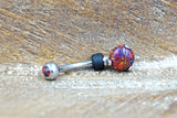 Multi Color Opal Belly Button Rings Belly Button Jewelry