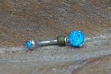 Blue Opal Belly Button Rings Belly Button Jewelry