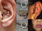 Septum Ring Rose Gold, Silver or Gold Daith Piercing Rook Earring Hoop