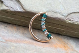 Moon Rose Gold Septum Ring Rose Gold Daith Piercing Rook Earring Hoop