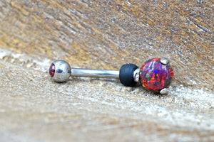 Multi Color Opal Belly Button Rings Belly Button Jewelry