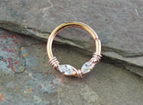 Septum Ring Rose Gold, Silver or Gold Daith Piercing Rook Earring Hoop