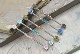 14g Industrial Barbell Beaded Scaffold Piercing Druzy