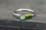 Illuminating Lime Green Nose Hoop Nose Ring 20G Silver Nose Ring