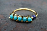 Turquoise Gold Nose Hoop Rook Hoop Daith Hoop Cartilage Hoop Tragus Hoop