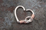 Tied Knot Silver Heart 18g Daith Hoop Rook Hoop Earring Piercing