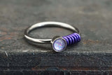 Illuminating Purple Nose Hoop Nose Ring 20G Silver Nose Ring